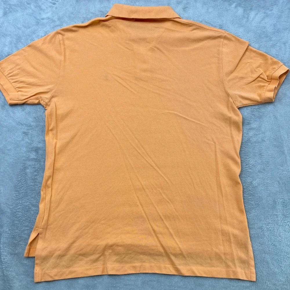 Polo Ralph Lauren Embroidered Pony Polo Shirt Size L Orange Mens Classic Preppy - Picture 5 of 8